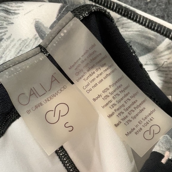 Calia by Carrie Underwood Essential Print 7/8 Leggings Size Small S Floral Mesh - Picture 4 of 5